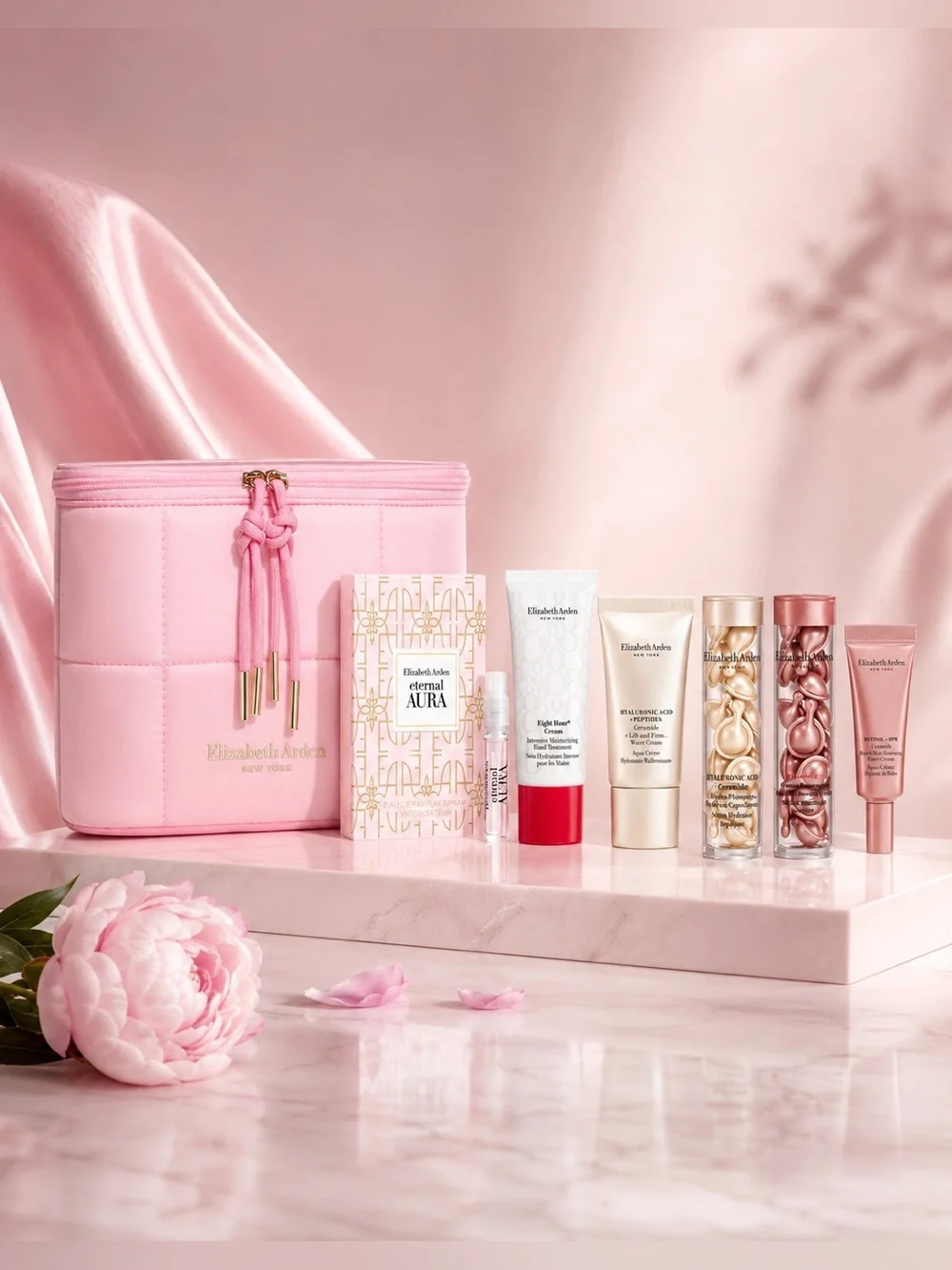 Elizabeth Arden Pink Skincare Gift Set with Travel Bag